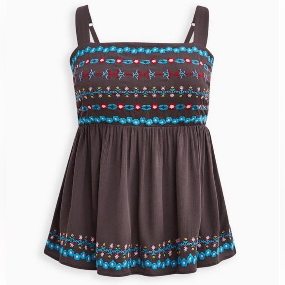 Torrid Embroidered Tank size 2